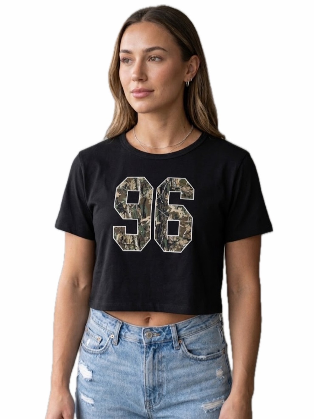 ORGANIC GENERATION WOMEN XL CAMO 96 BLACK GRAPHIC SHORT SLEEVE NWOT